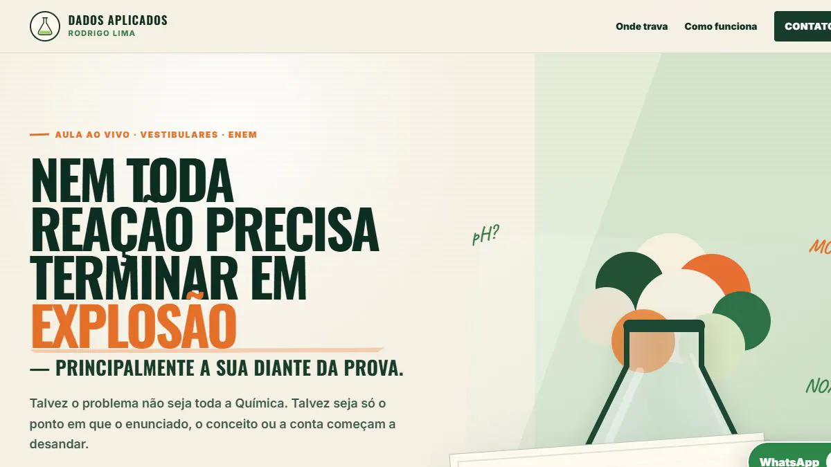 Capa do projeto Química Leve